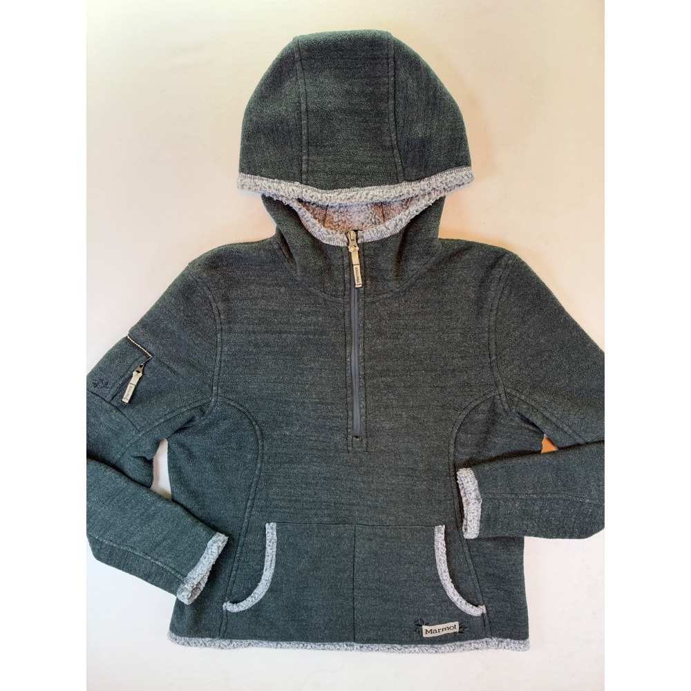 Marmot Beth Rodden Womens Fleece Hoodie 1/4 Zip Gray 16827-1-SR Size S